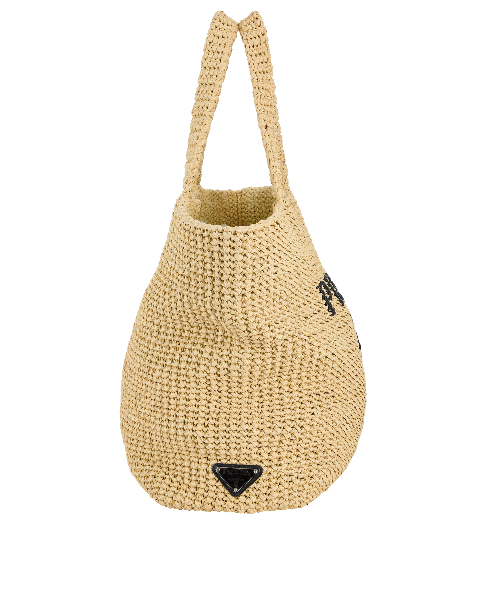 Logo Raffia Tote, &pound;850, Handbags, Beige, Wicker, Side view